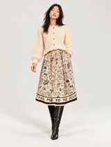 Vanessa Mermaid Printed Midi Skirt