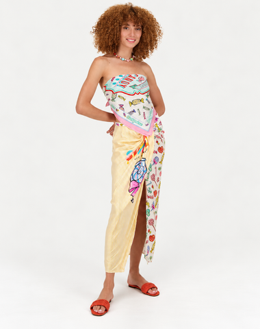Luna Candy Tie Front Skirt