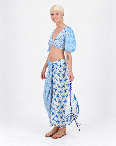 Luna Amalfi Tie Front Skirt
