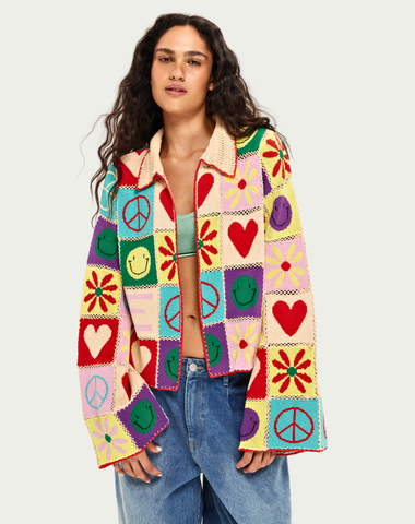 Miami Crochet Markers Cardigan
