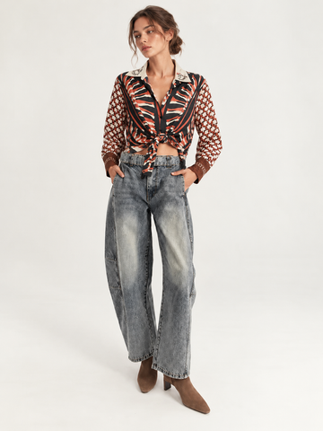 Cosmic Blue Denim Belted