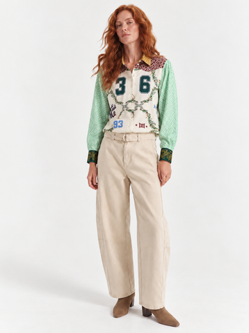 Cosmic Natural Belted Pants