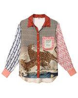 Isabel Mixed Print Oriental Shirt