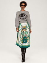 Vanessa Sporty Jade Midi Skirt