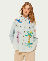 Adelyn Light blue Oversized Shirt