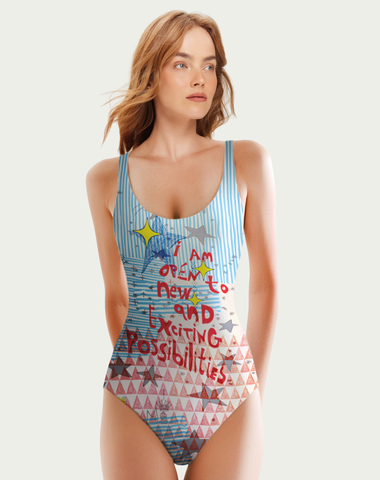 Tessa Runic Whisper Printed Swimsuit