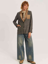 Tatum Classic Gray Plaid Jacket