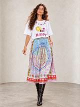 Vanessa Runic Whisper Printed Skirt