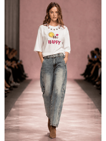 Angelina Happy Oversized T-Shirt