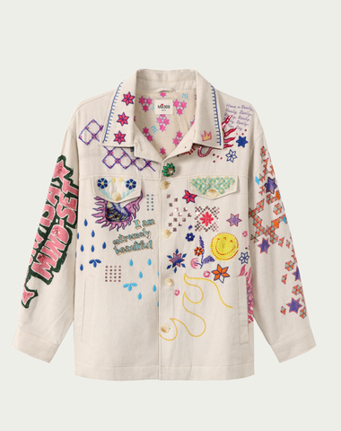 Briann Embroidered Markers Denim