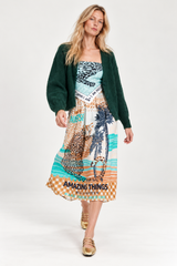 Vanessa Printed Safari Midi Skirt