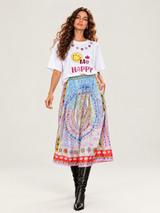 Vanessa Runic Whisper Printed Skirt