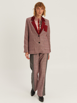 MADDY RED PLAID PANTS