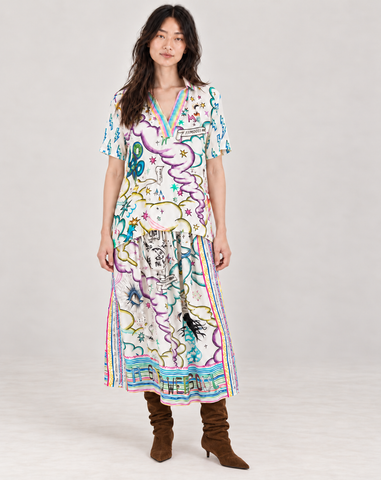 Vanessa Enlightenment Printed Midi Skirt