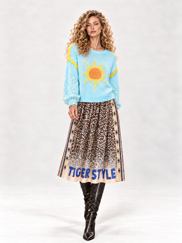 Hailey Sand Printed Skirt