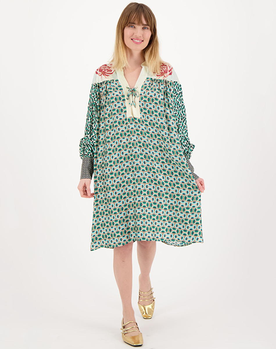 Bonnie Tie Placket Safari Dress Me369 Bonnie Tie Placket Safari Dress Me369