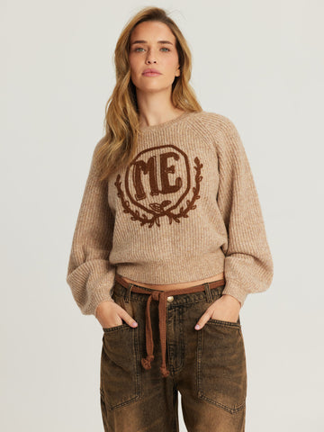 Milac Brown Cropped Knit