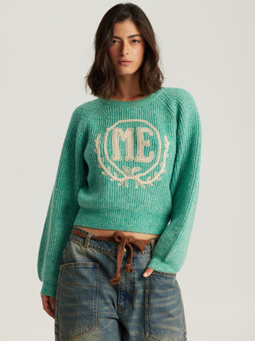 Milac Green Cropped Knit