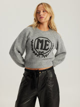 Milac Gray Cropped Knit