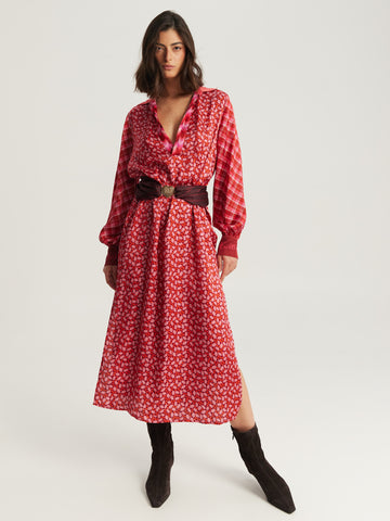 Breeza Red Aura Dress