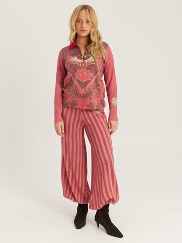 Serenity Red Aura Botton Shirt