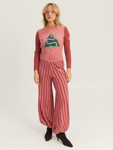 Ray Red Aura Rib Top