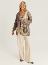 Liv Noir Printed Cardigan