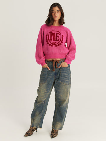 Milac Pink Cropped Knit