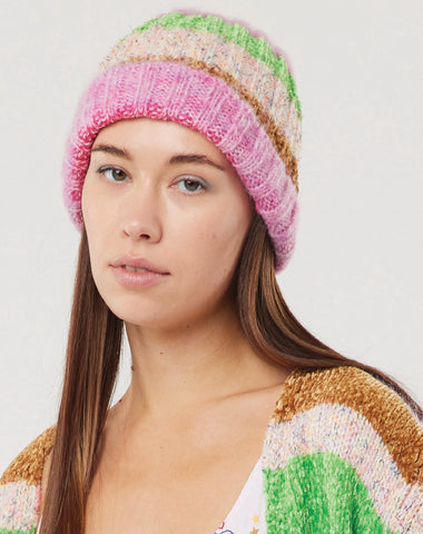 Giana Knitted Beanie Colorful Hat