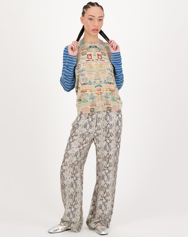 Ilana Short Printed Snake Cardigan