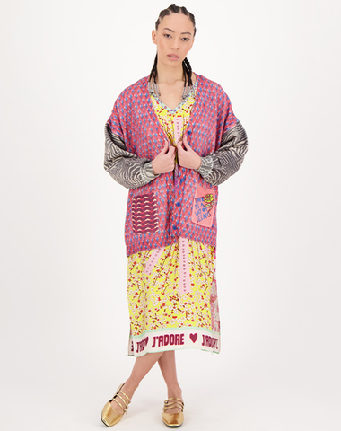 Liv Long Printed Love Cardigan