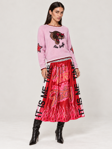 Hailey Fire Printed Skirt