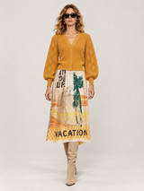 Vanessa Vacation Printed Midi Skirt