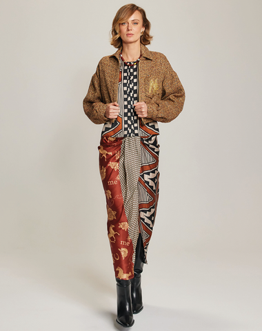 Norah Cinnamon Cropped Blouson