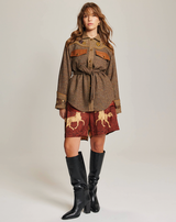 Kiara Brown Belted Jacket