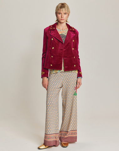 Daphne Velvet Ruby Jacket