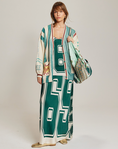 Liv Sporty Jade Printed Cardigan