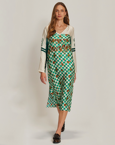 Violet Sporty Jade T Neck Dress