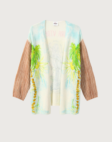 Mykonos Pura Vida Printed Cardigan