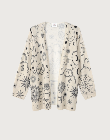 Mykonos Zodiac Printed Cardigan