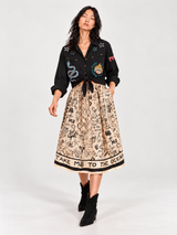 Vanessa Mermaid Printed Midi Skirt