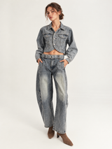 Cosmic Blue Denim Belted