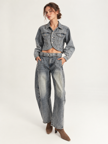 Cosmic Blue Denim Belted