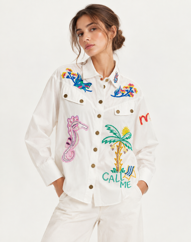 Adelyn White Oversized Shirt