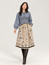 Vanessa Mermaid Printed Midi Skirt