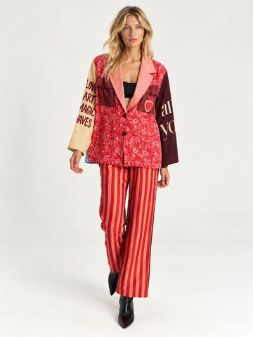 Audrey Red Aura Collar Jacket