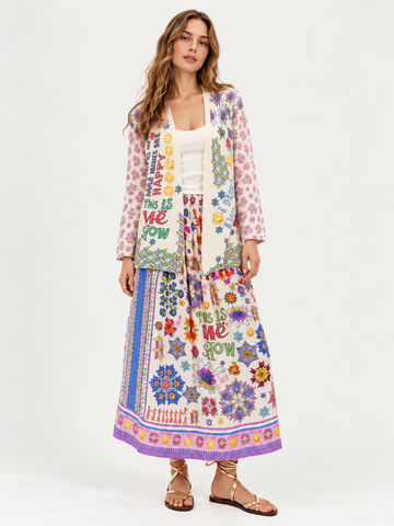 Vanessa Markers Printed Skirt
