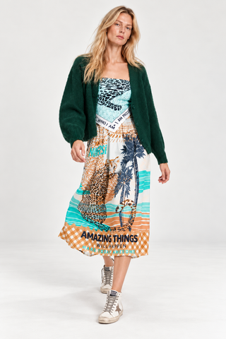 Vanessa Printed Safari Midi Skirt