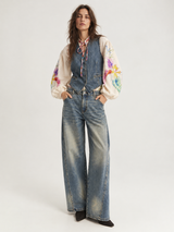 Amari Denim Barrel Pants