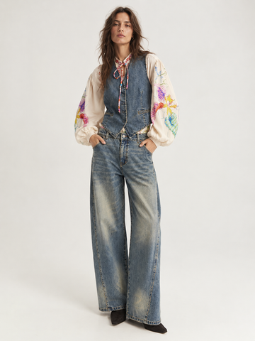 Amari Denim Barrel Pants